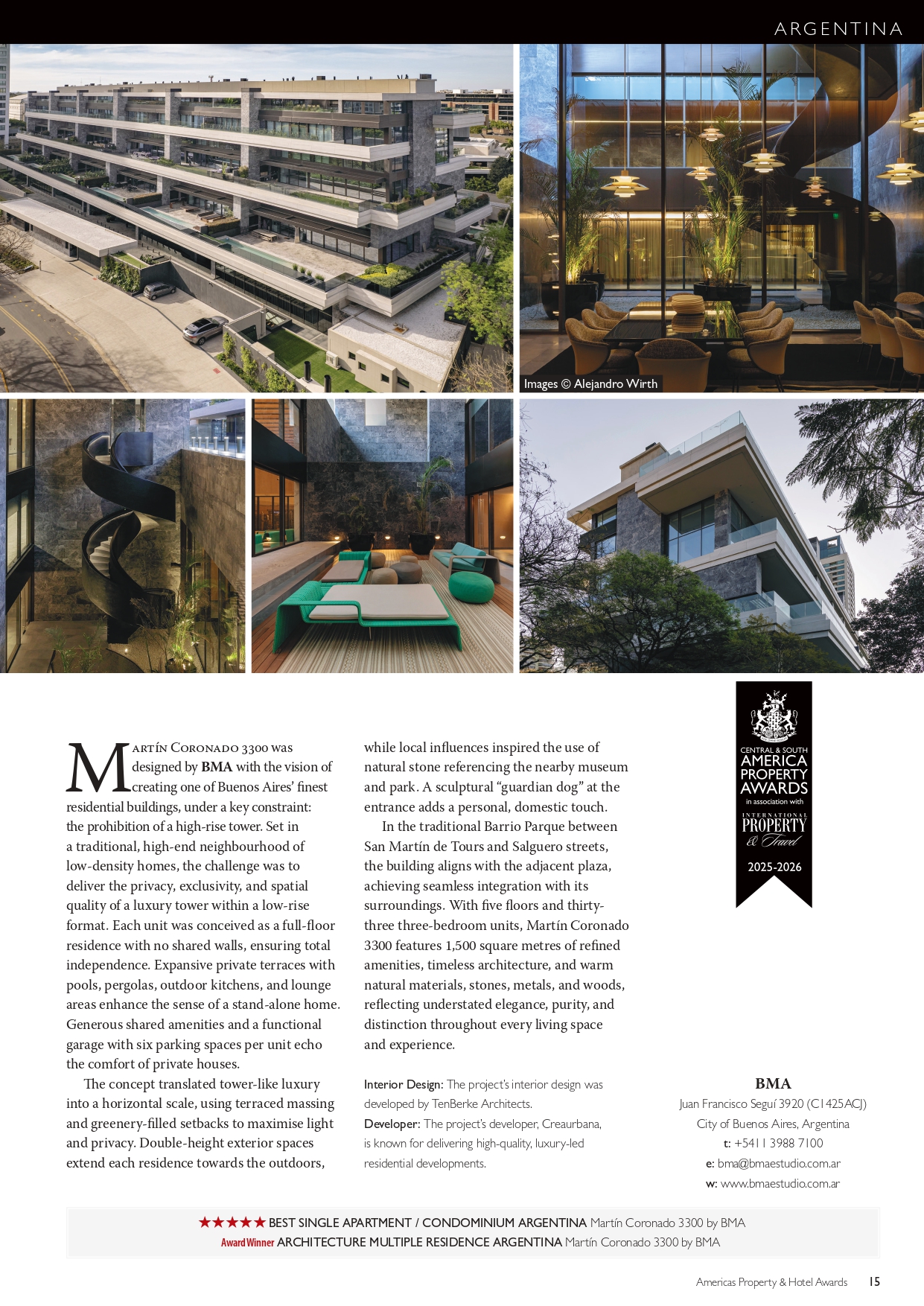 Martín Coronado en International Property Awards